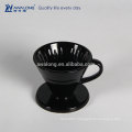 Black Painting Round Shape Drain Cup, Fine Porcelain Tell Drain Cup